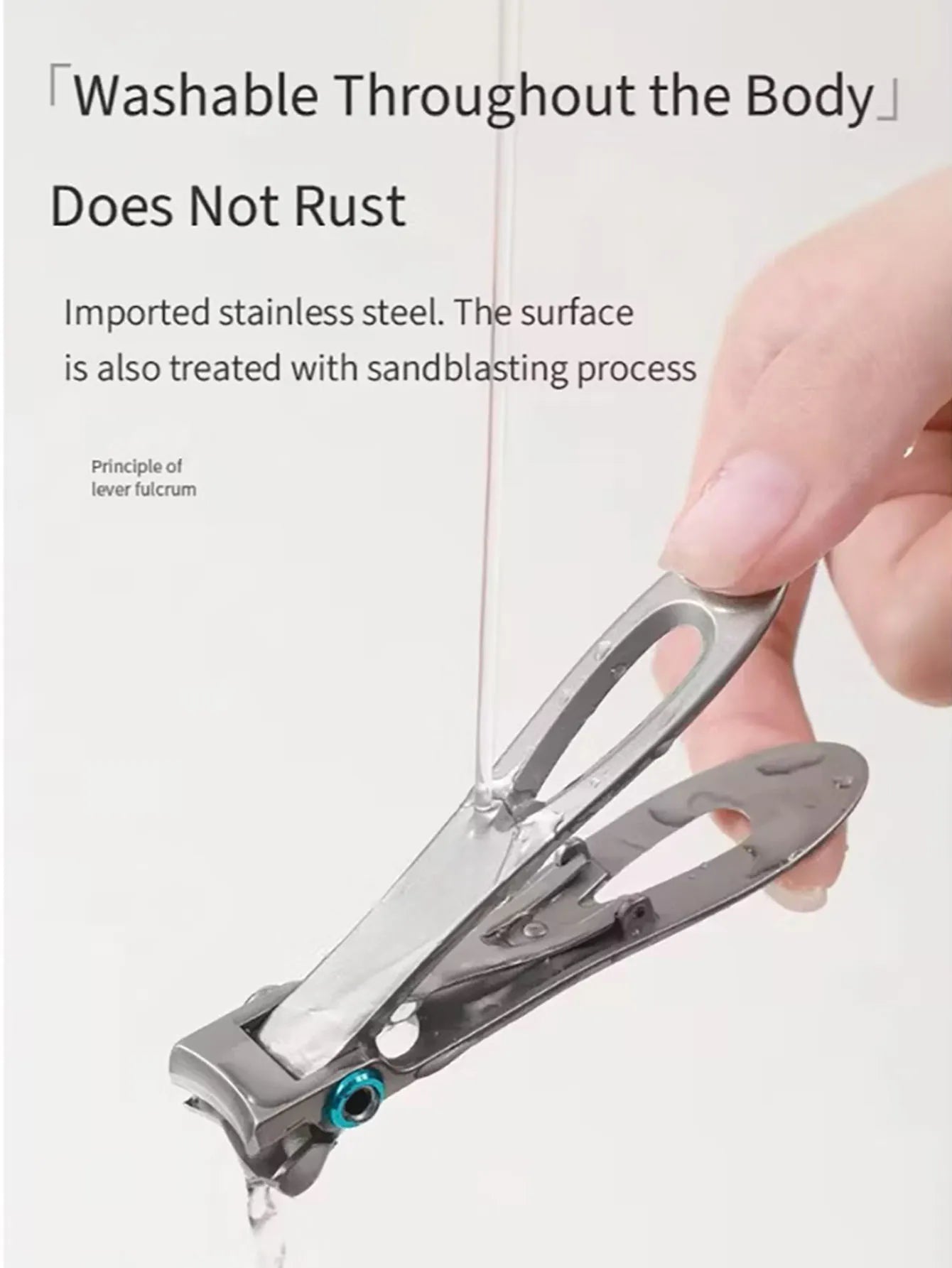 Nail clippers for thick nails easy to use stainless steel large opening anti-splash portable foldable specially designed