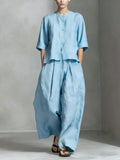 2026 New Women's Fashion Set Elegant Sleeveless Tank Top Modern Wide Leg Pants 2-Piece Outfits Summer Casual Solid Color Set