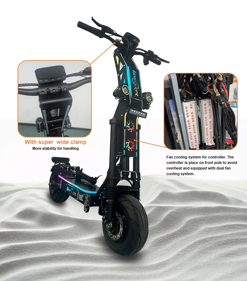 G14 72V 10000W LIVIAE NFC Card Start Dual Motor Electric Scooter with Free Seat,40-100AH Long Range E Scooters