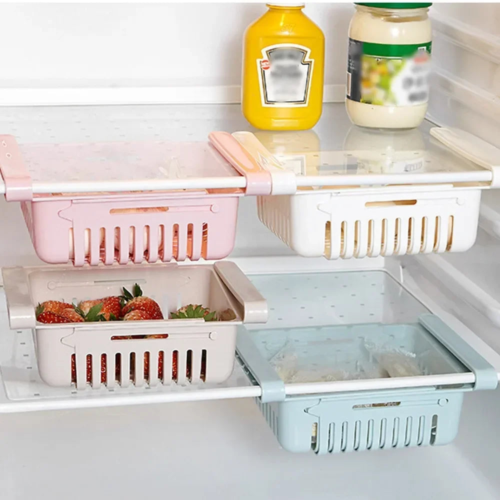 Fridge Organizer Storage Drawer Plastic Storage Box Container Shelf Fruit Egg Food Storage Box Kitchen Accessories Organizer Box