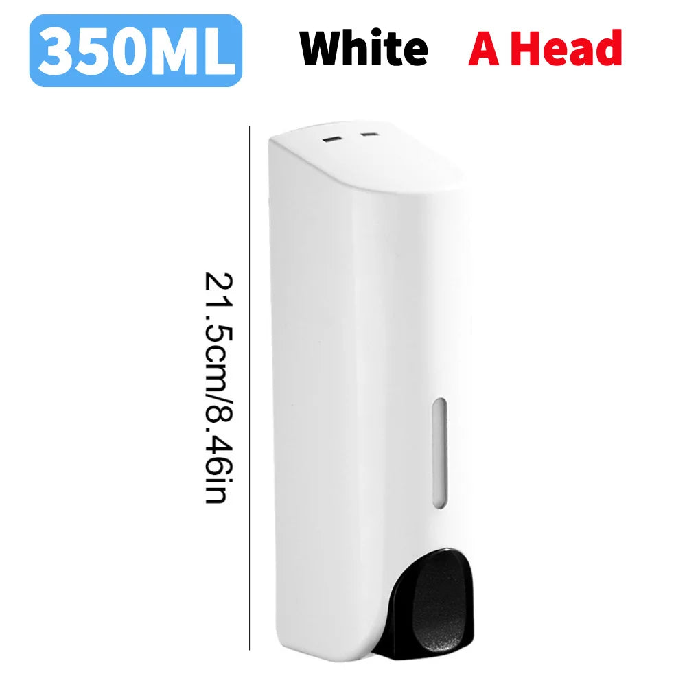 350ML Shower Bath Shampoo Dispenser Waterproof Shower Gel Lotion Soap Dispenser Wall Mount Refillable for Home Hotel Restaurant