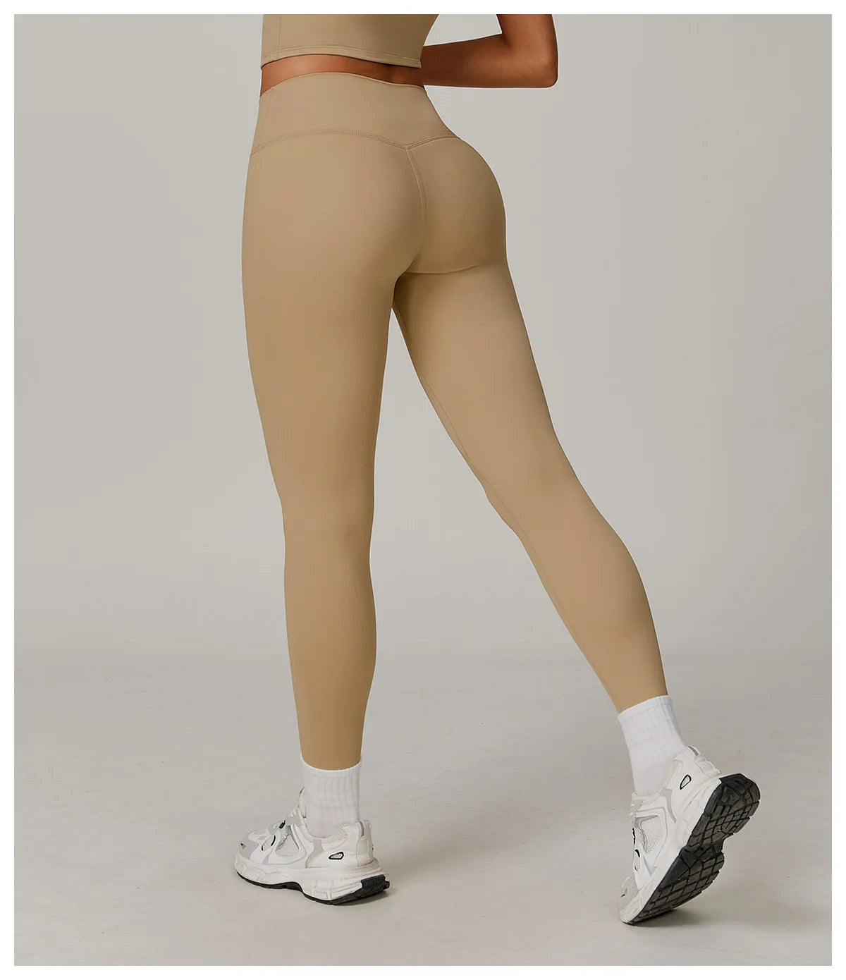 Women's High Waist Yoga Leggings Workout Pants Nylon Spandex Solid Gym Fitness Activewear