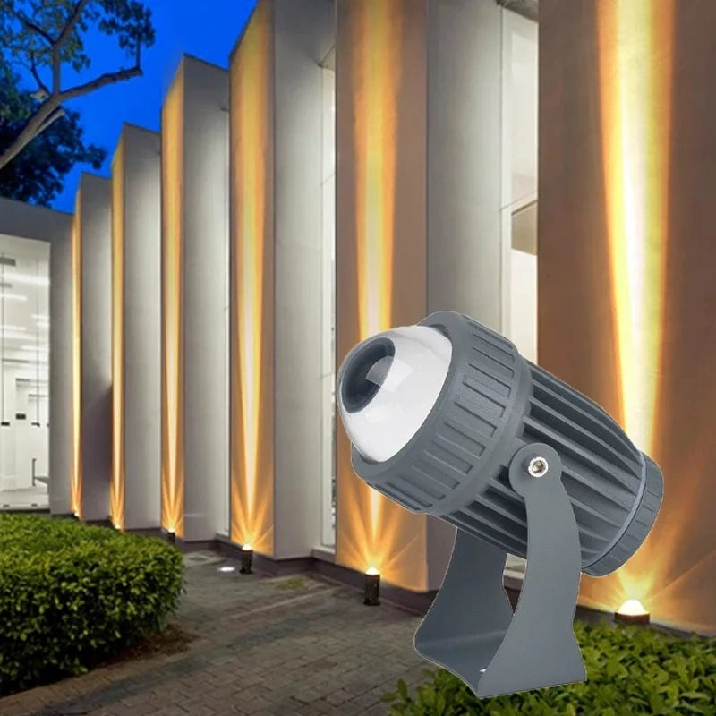 Outdoor LED Garden Wall Spotlights Landscape Lighting AC220V 110V DC12V Red Green Blue  IP67 Waterproof One Beam Lights 10W