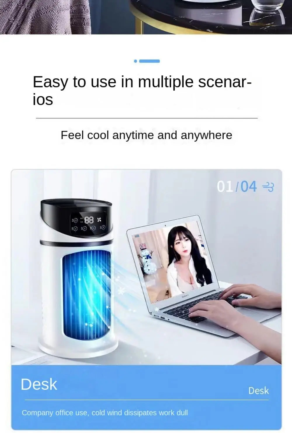 Fan Portable Cold Air Conditioning Multifunctional Air Cooled Fan Evaporative Small Air Cooler Air Conditioning Ventilador