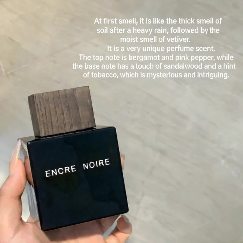 100ml Black Ink Men's Perfume, Woody Eau De Toilette - Woody Cologne for Men, Long Lasting Scent