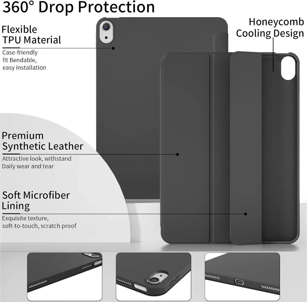 For iPad 11 A16 Case 2025 11inch TPU Tri-Fold Magnetic Stand Tablet Cover Funda For iPad 11th Generation Case A3355 A3356 A3354