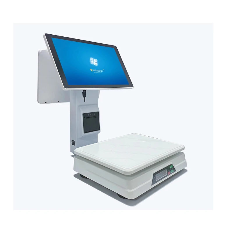 Pos Weighing Machine Pos Scale All in One Cashier With Thermal Printer 16" Touch Screen Cash Register Pc Scale for Supermarket