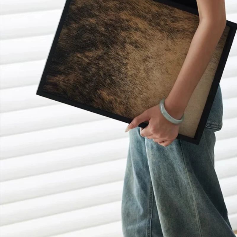 Medieval Horsehair Wooden Trays Light Luxury High Aromatherapy Entrance Trays Jewelry Exquisite Home Accessories Dienblad XYTP40