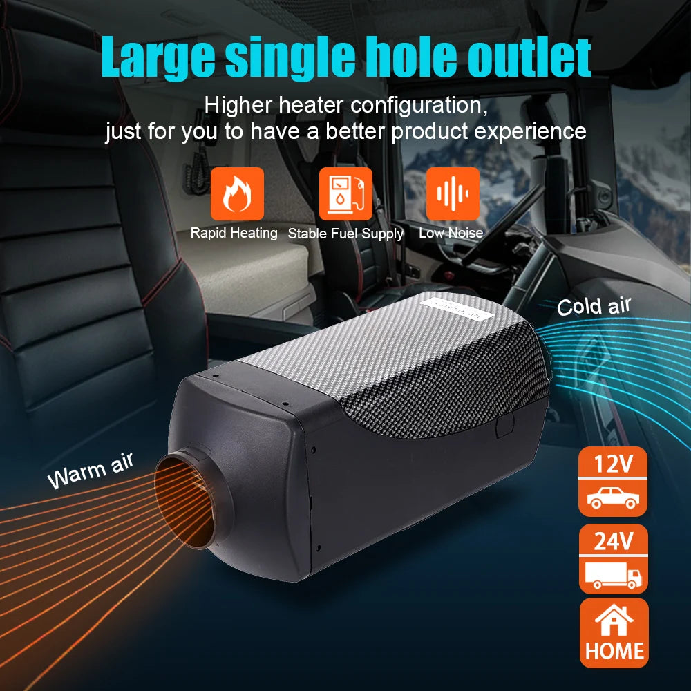 12V24V Diesel Air Heater 2/5/8KW All in One Car Heater with Remote Control for Truck Boat RV Parking Diesel Heater Accessory