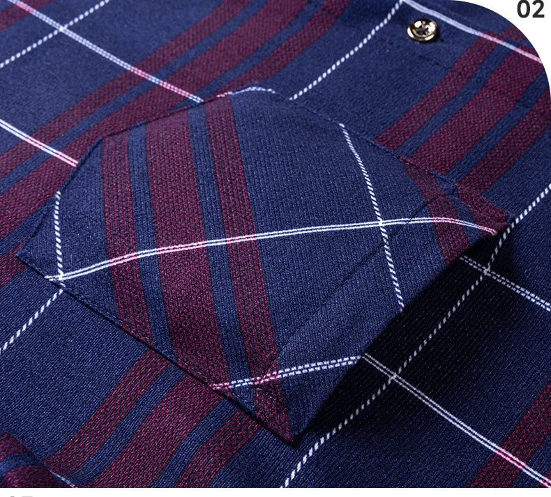 New In Tops Men's Thicken Flannel Fur Lined Shirts Autumn Winter Plus Sized Warm Long Sleeved Plaid Business Casual Slim Clothes