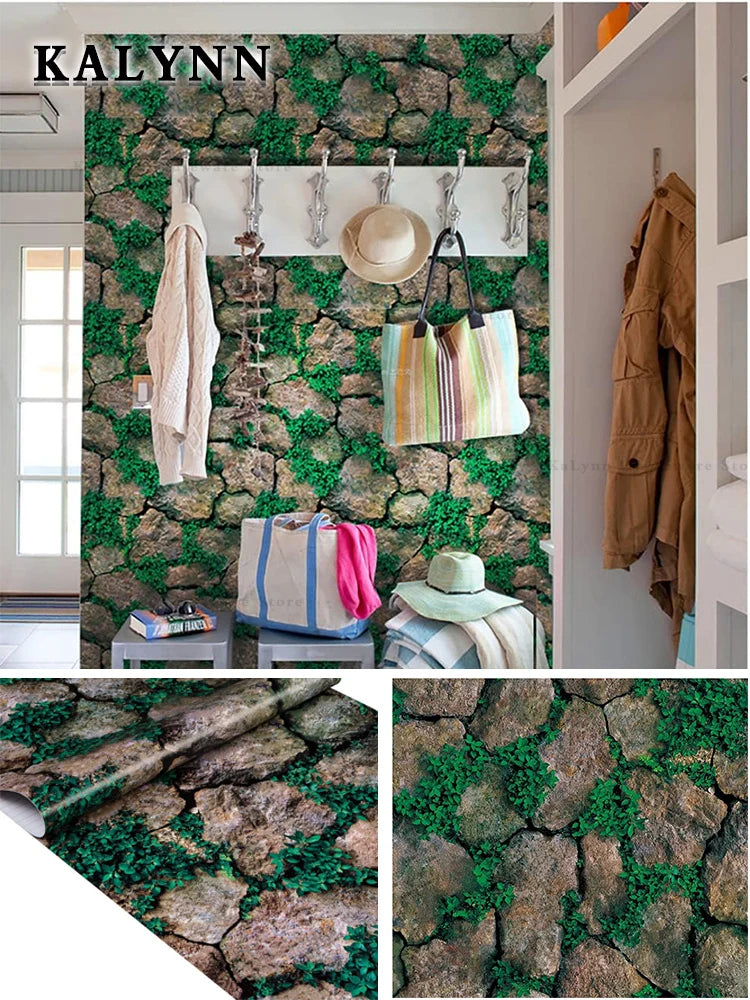 Brick Wallpaper Peel and Stick Self-Adhesive Wall Paper Grey Brick Contact Pape for Bedroom Living Room Decoration DIY Stickers