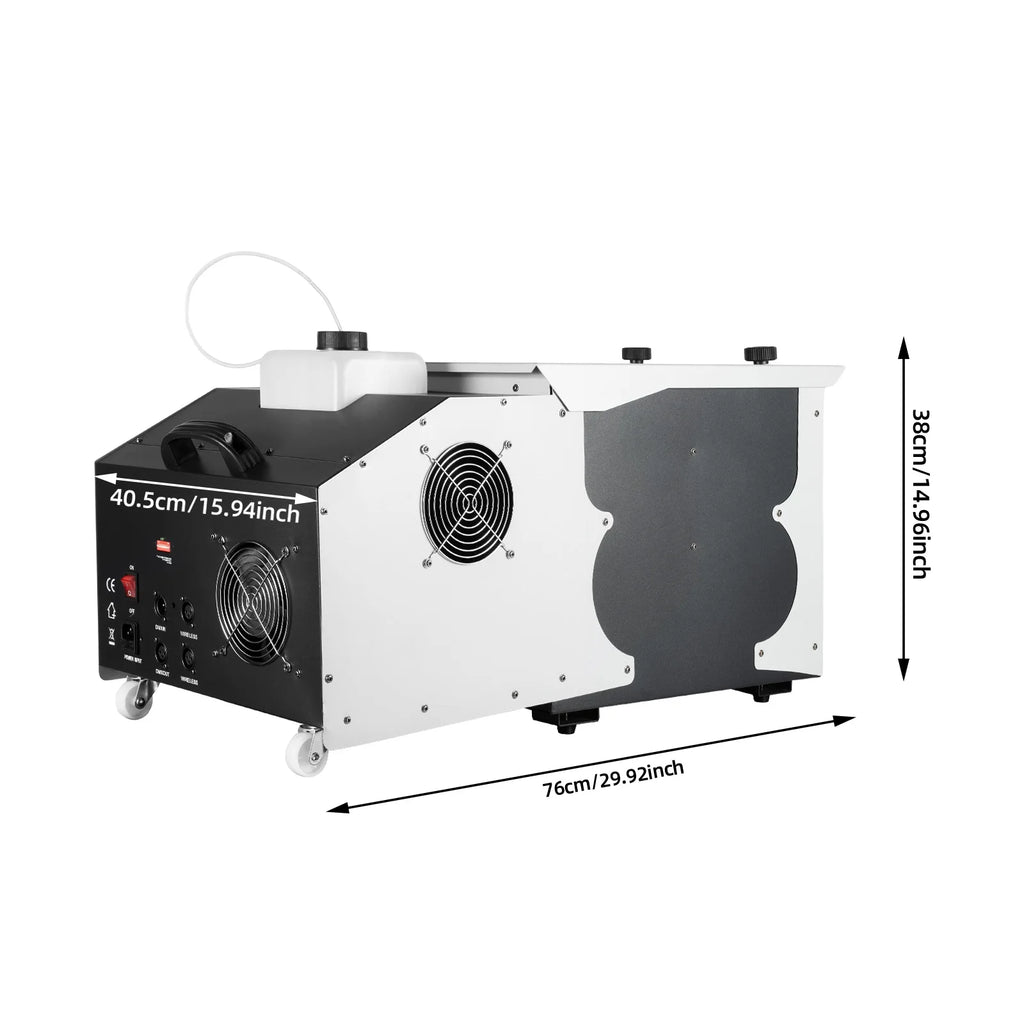 3000W 2L/67.63oz Fog Sprayer Stage Show Effect Ice Fog Producer Stage Fog Machine, Low Lying Smoking  for Creating Exciting Visual Effects Remote Control