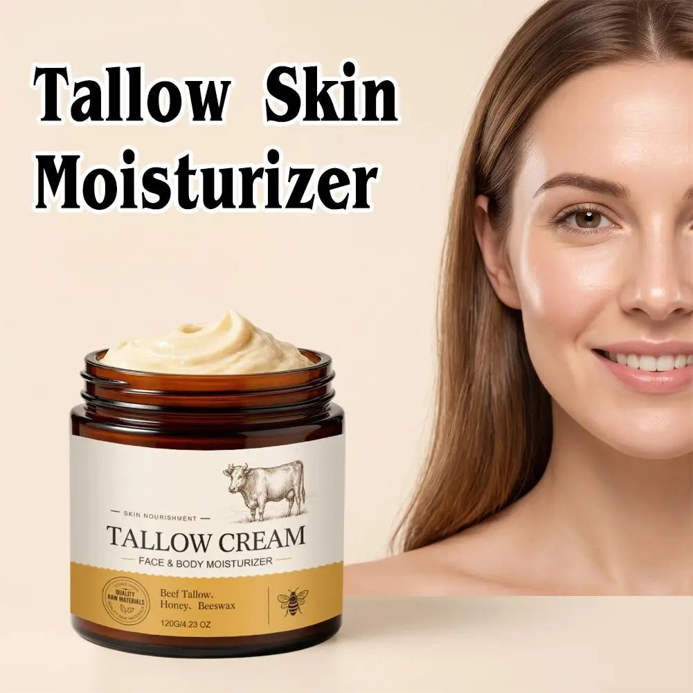 Beef Tallow Paste Deeply Moisturizer Honey Body Lotion Balm Brightening Wrinkle Remover Grass Fed Wild Honey Face Body Cream