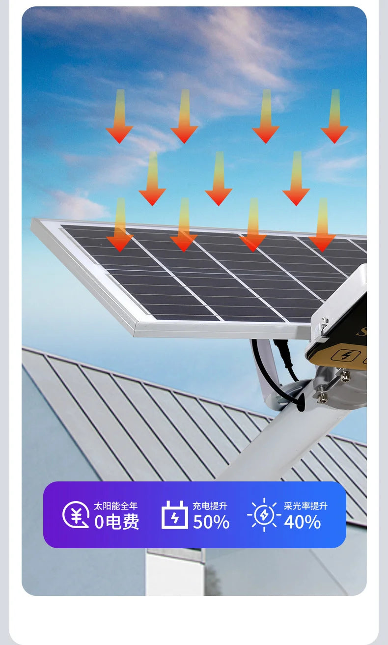 Upgrade Solar Street Light Outdoor Garden Courtyard Led Lamp Backyard Street Lamps Security Flood Lighting Remote Control  Pole