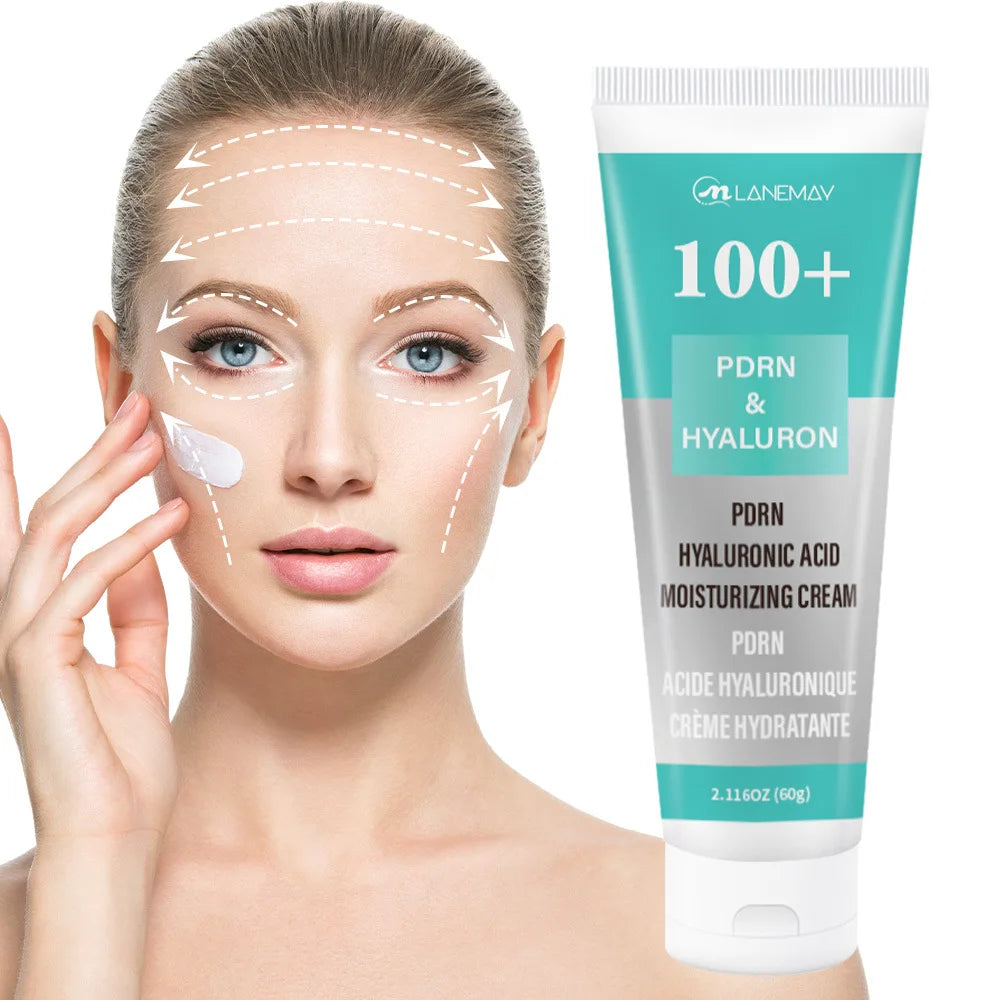 PDRN Hyaluronic Acid Cream 60g Hydrolyzed Collagen Deep Hydration Glow Skin Repair Non-Sticky Day Night Facial Moisturizer