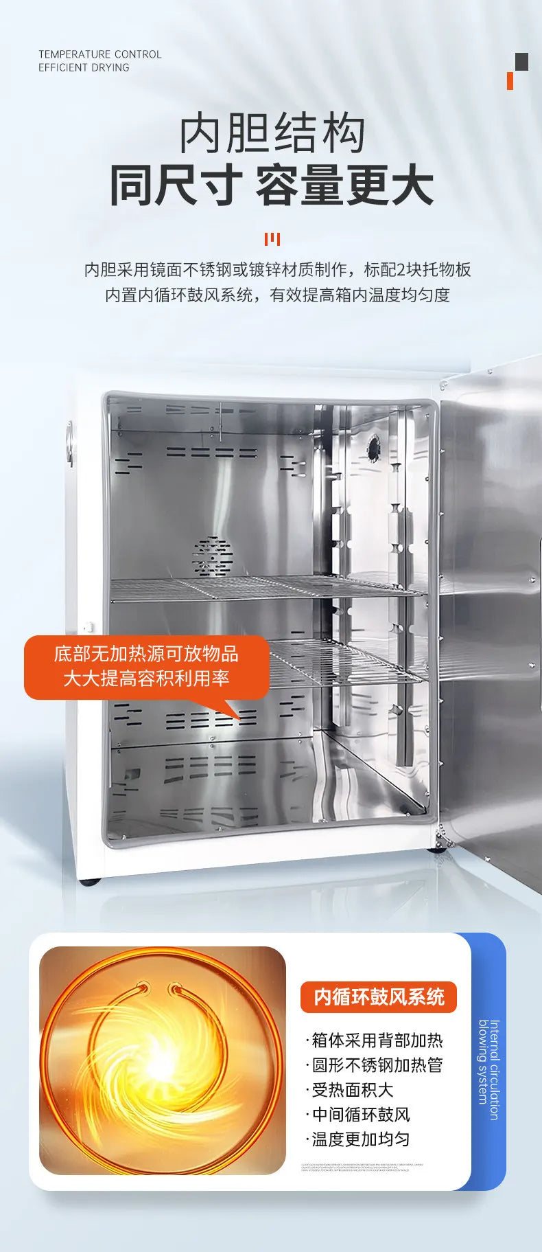 Electric Forced Air Drying Oven – Constant Temp High-Temperature Laboratory Oven for Medical & Herbal Use, Industrial Dryer