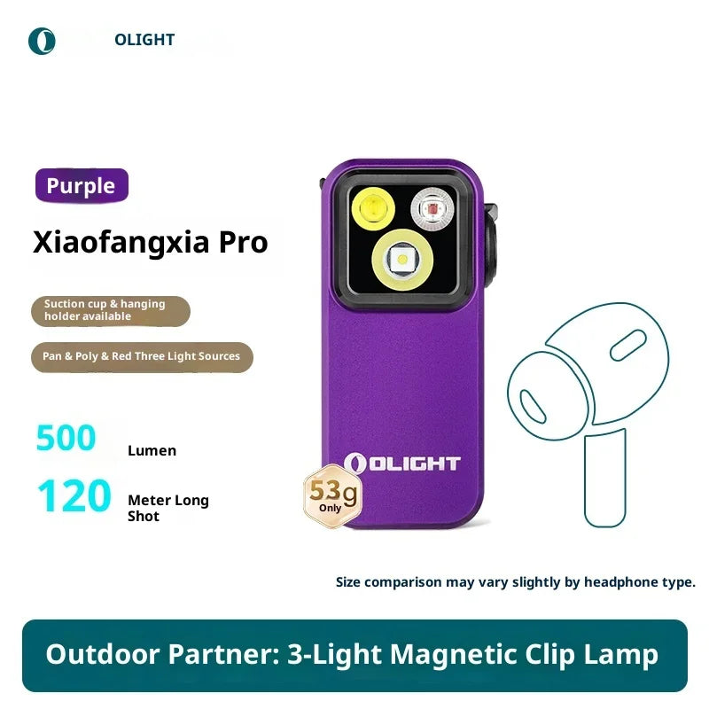 Olight Oclip Pro Outdoor Flashlight Portable Strong Light Camping Torch Long Range Rechargeable 500LM Aluminum Alloy Flashlight