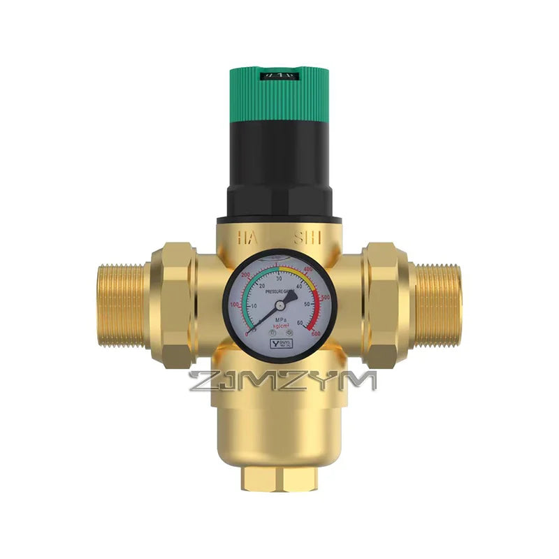 Honeywell Large Flow Pressure Reducing Valve Brass Double Live Connection Same Pressure Adjustable Valve for Water Heat System