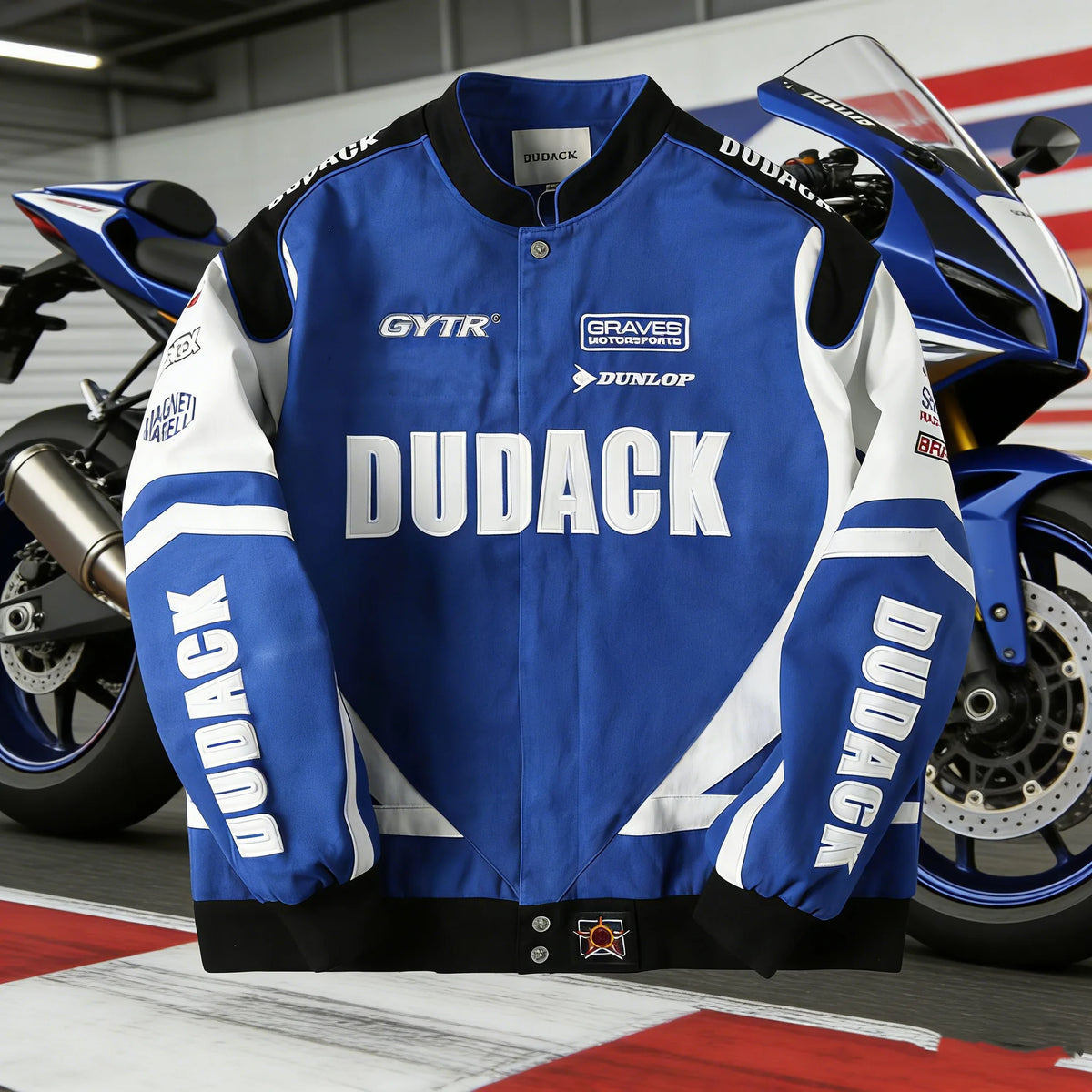 New street leisure sports motorcycle riding off-road heavy-duty jacket, trendy sports embroidery baseball uniform