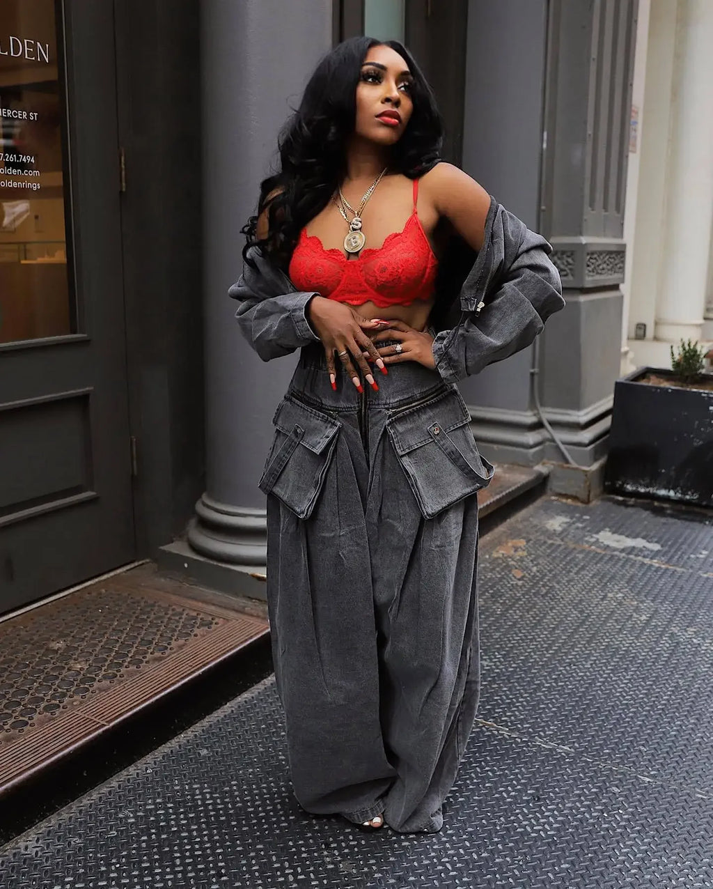 Denim Two Piece Sets Women Coat Jacket Wide Leg Pants Jeans Suits Matching Sets Trousers Outfits 2025 Y2k Streetwear Party