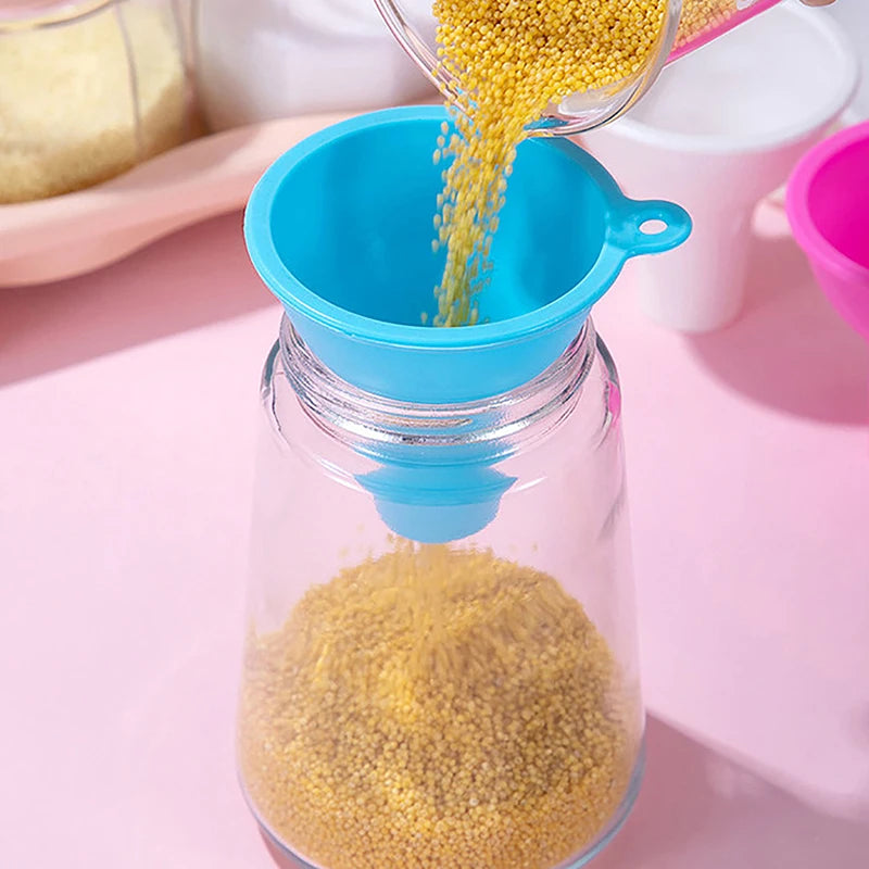Silicone Wide-mouth Funnel Milk Powder Bean Funnel Large-caliber Multi-function Wine Leak Oil Leak Kitchen Gadgets Accessories