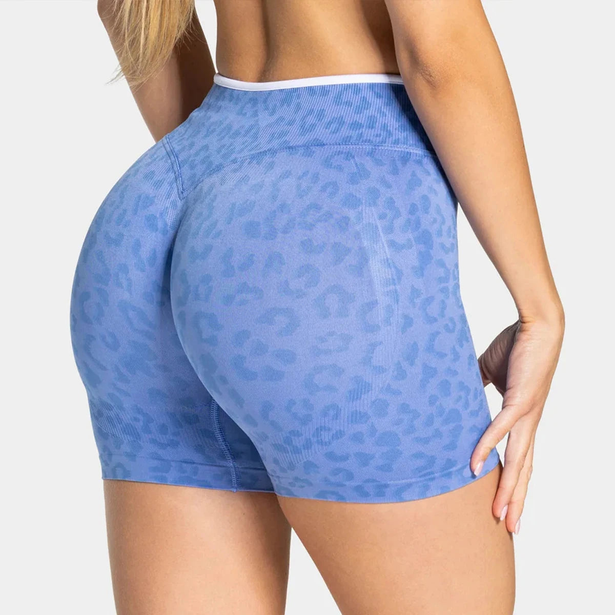 Leopard Zebra Print Women Sports Shorts High Waist Quick Dry Elastic Fitness Yoga Running Workout Ladies Athletic Casual Short P
