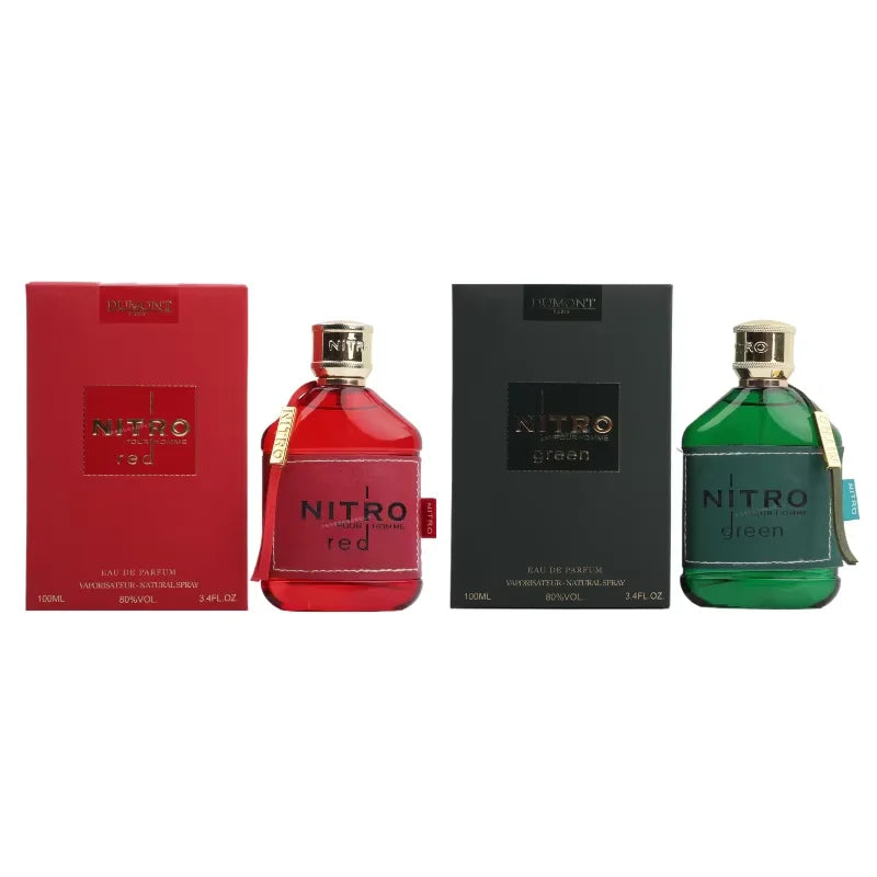 Luxury Men Eau De Parfum Spray, Long Lasting Fragrance, Premium Scent, Nitro Red Blue Black Green Similar Perfume, 100ml
