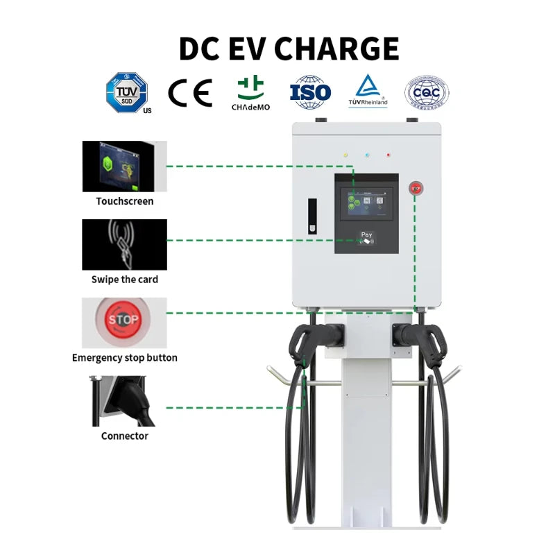 Customized Electric Charger Car Station Ev Charge Portable 20-60KW Single Connector DC Charging Station GB/T