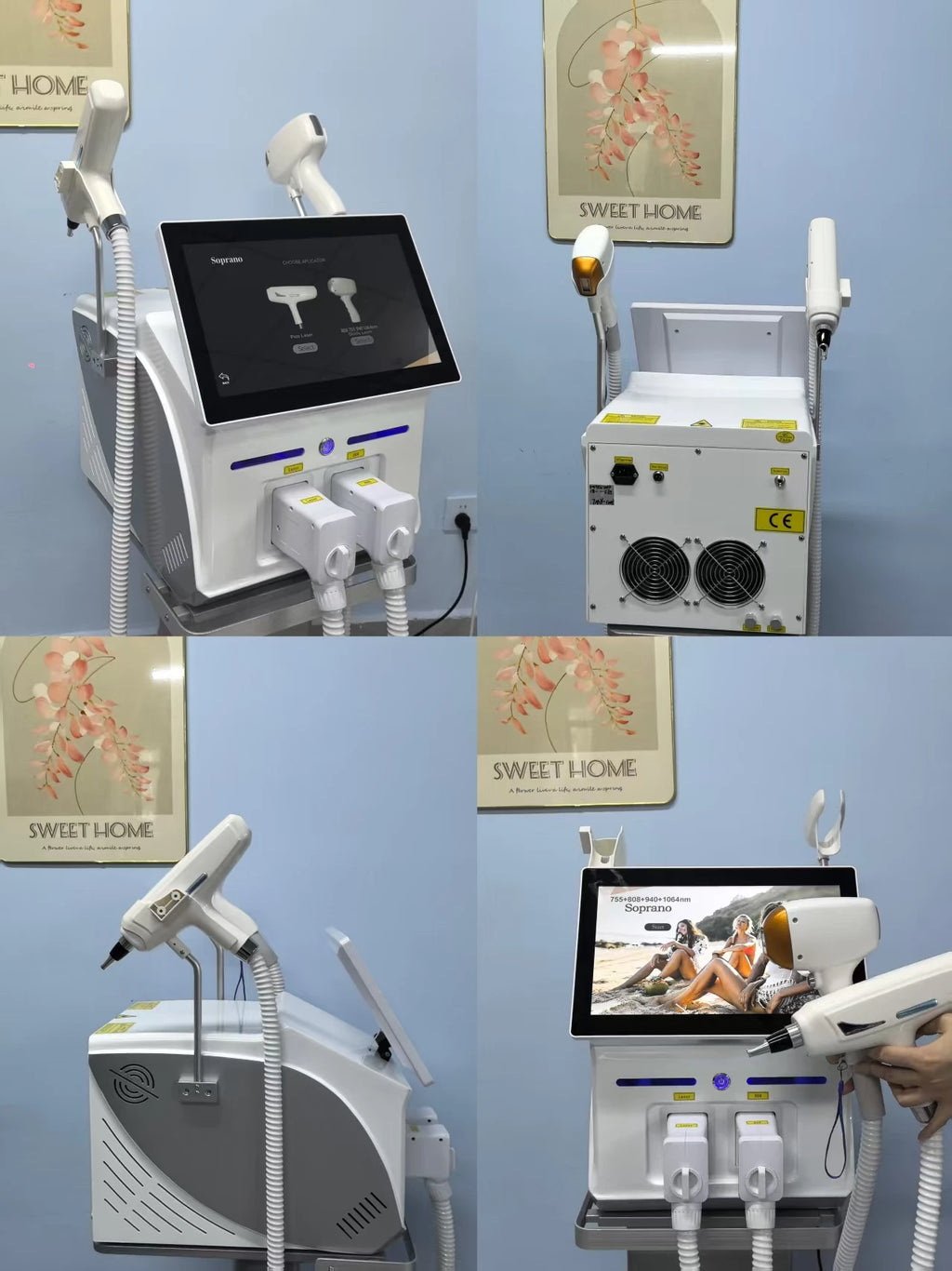 Myoslim 2In1 FAC 10Bars Diode 808 Lase Hair Removal Machin Picosecond Tattoo Removal Machine 4Wavelength Skin Rejuvenation