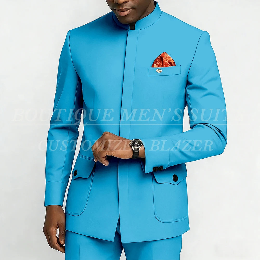 Bespoke Men's Suits Fashion Daily Male Clothing High Quality 2 Piece Jacket Pants Full Sets Luxury Daily Smart Casual Outfits