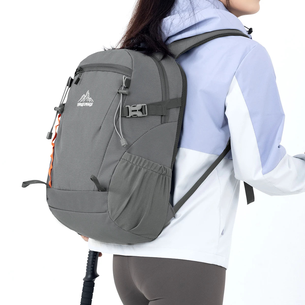 Outdoor Hiking Mountaineering Bag for Women, Lightweight Waterproof Ultra-Light Small Backpack 22 Liters Travel Climbing Lightweight Backpack for Junior High School Students and College Students