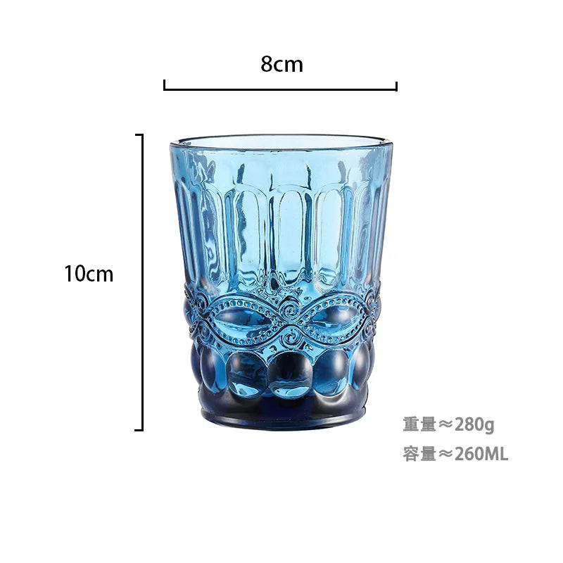 260 ml Water Glass for Juice Beer Tea Milk Wine Drinking Drinkware for Cold Drink Glasses Family and Friends Party