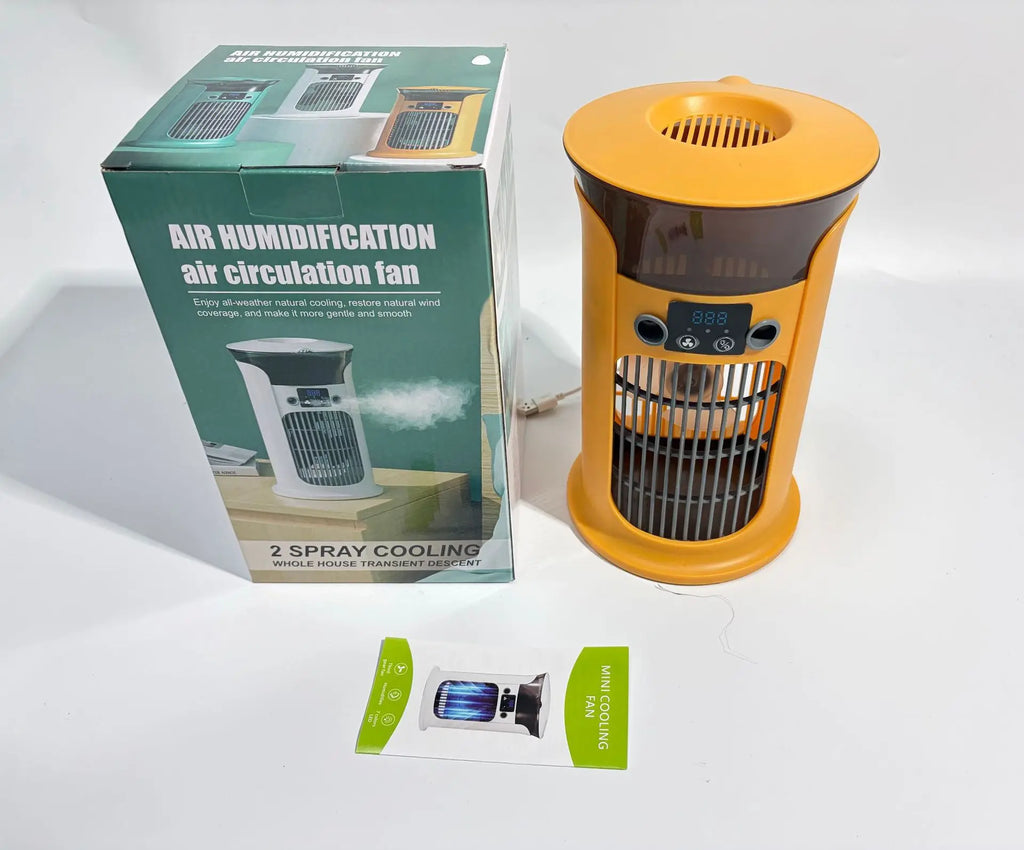 Desktop Mini Air Conditioner Portable USB Air Cooler Fan For Home Room Camping Humidifier Cooling Fans 7 Color Night Lamp 선풍기