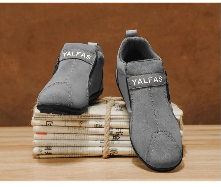 2026 New Men Casual Shoes Lightweight Slip On Sneakers Autumn Winter Flat Work Shoes Loafers Soft Sole Non Slip Walking Shoes