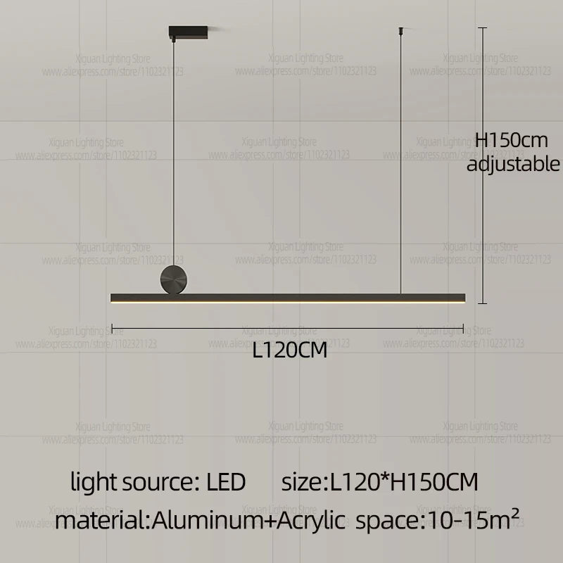 LED Restaurant Chandelier Modern Minimalist Kitchen Ceiling Light Dining Table Pendent Lamp Bar Pendant Light Indoor Lighting