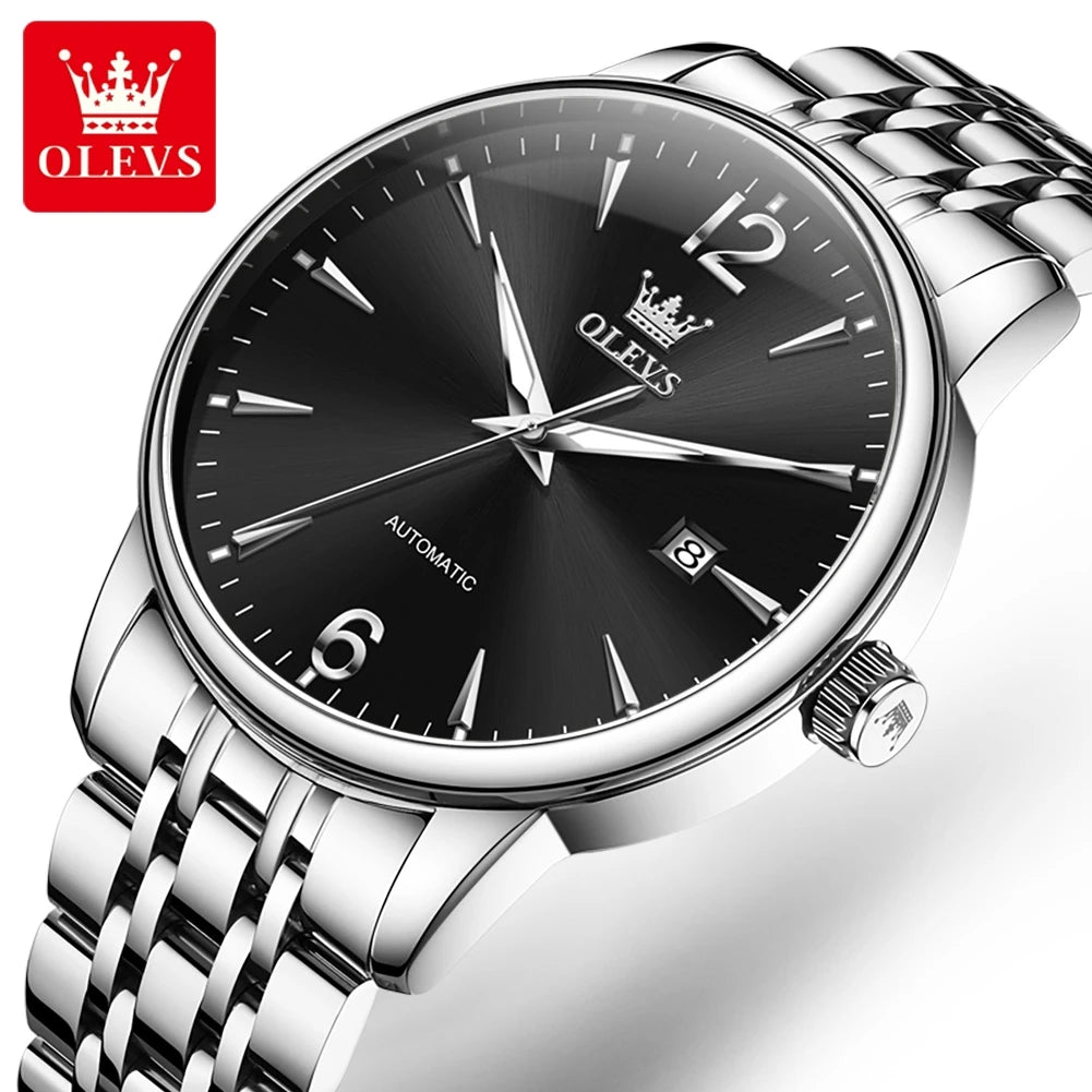 OLEVS 6741 Men Mechanical Watches 2025 New Luxury Automatic Watch Men Sapphire crystal Waterproof Moon Wrist Watch For Men