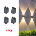 LED Outdoor Solar Wall Light Up And Down Luminous Garden Lamp Villa Courtyard Porch Street Decorative Lighting Wall Washer Light