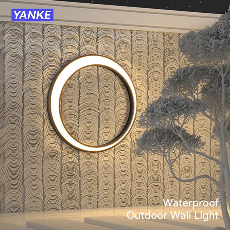 Outdoor Moon Wall Light Modern IP65 Waterproof Porch Garden Wall Lamp Patio Garage Door Antiwa Fixtures Lighting Decoration