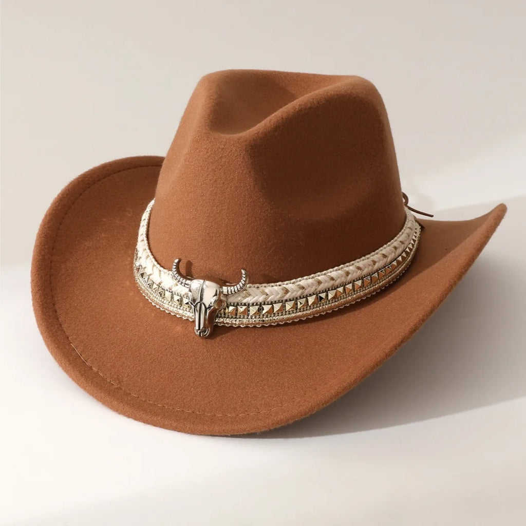 New Heart Shaped Cowboy Head Accessories Cowboy Hat Felt Hat New Men's and Women's Outdoor Hat Knight Hat