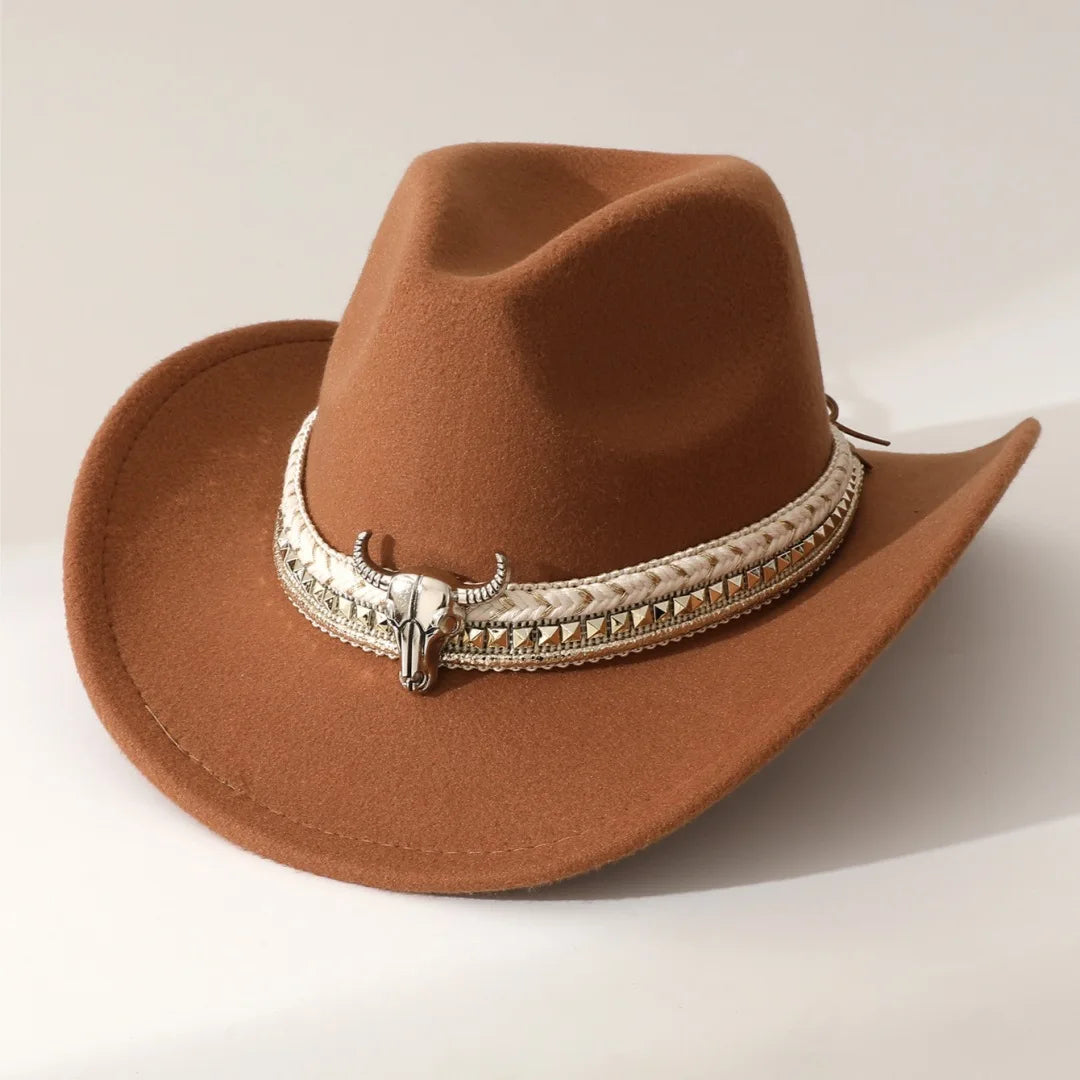 New Heart Shaped Cowboy Head Accessories Cowboy Hat Felt Hat New Men's and Women's Outdoor Hat Knight Hat