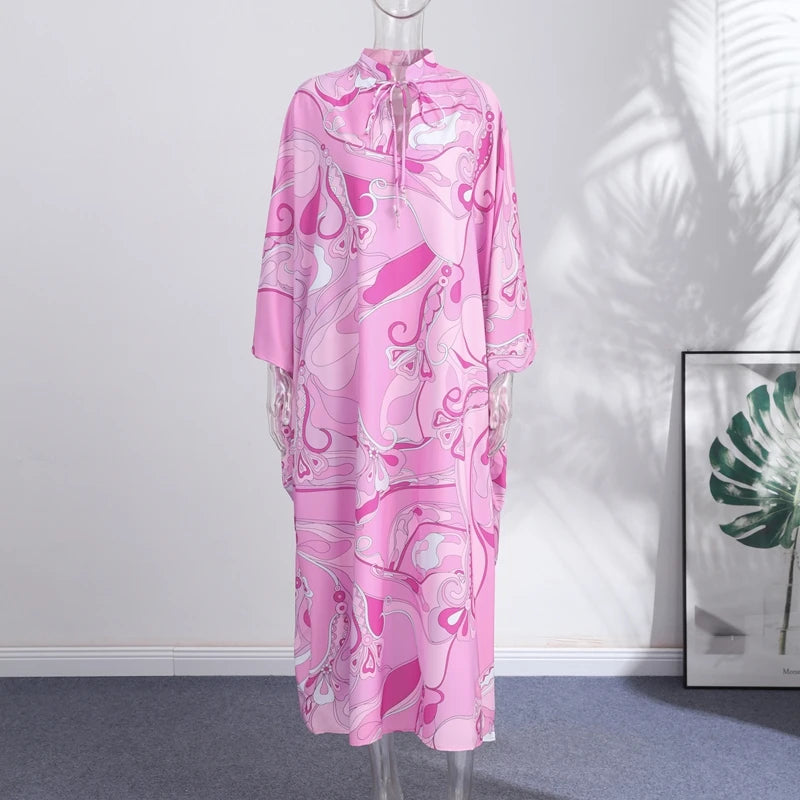 Bohemian Printed Shirt Skirt Suits Women Vintage Irregular Long Sleeve Top Female Sets High Waisted Long Skirt Ladies Outfits