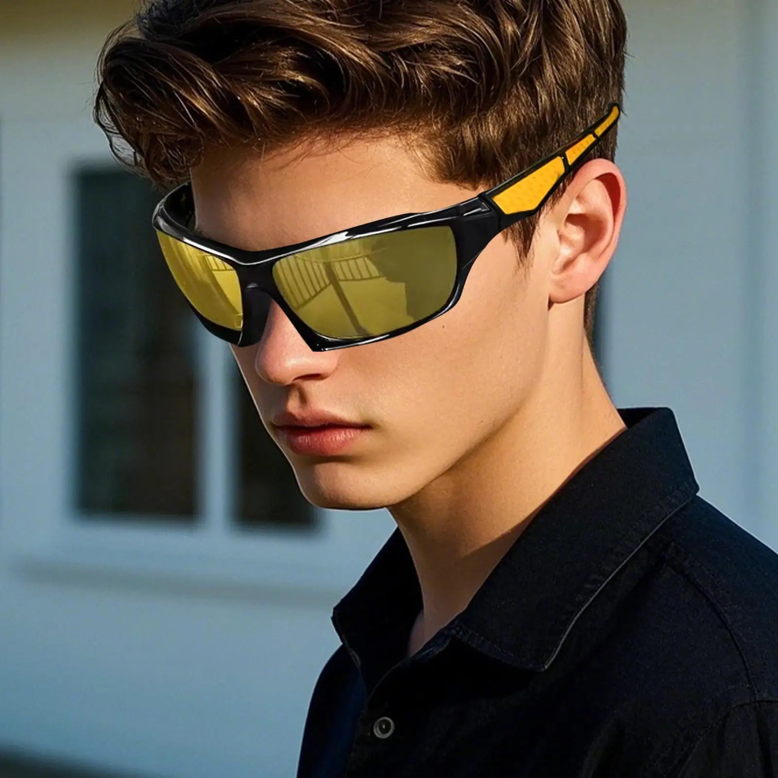Mens Sun Glasses UV Sunglasses Polarized Glasses for Men Comfortable Fashion Shades Outdoor Sport Eyewear for Driving Running