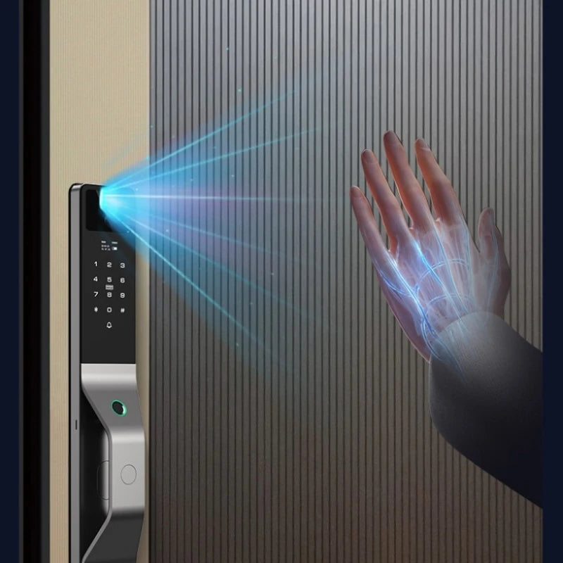 Fully Automatic Tuya Smart Password Door Lock Palm Vein 3D Facial Recognition Electronic Lock Home Fingerprint IC Card Lock
