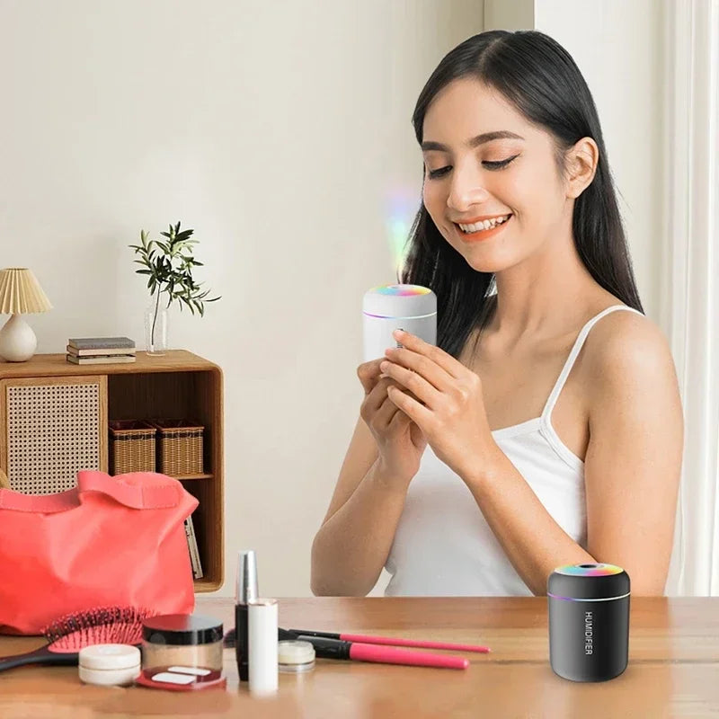 Air Humidifier USB Electric Fragrance Aroma Diffuser Essential Oil Purifier Mini Mute Humidifier For Car Home Bedroom