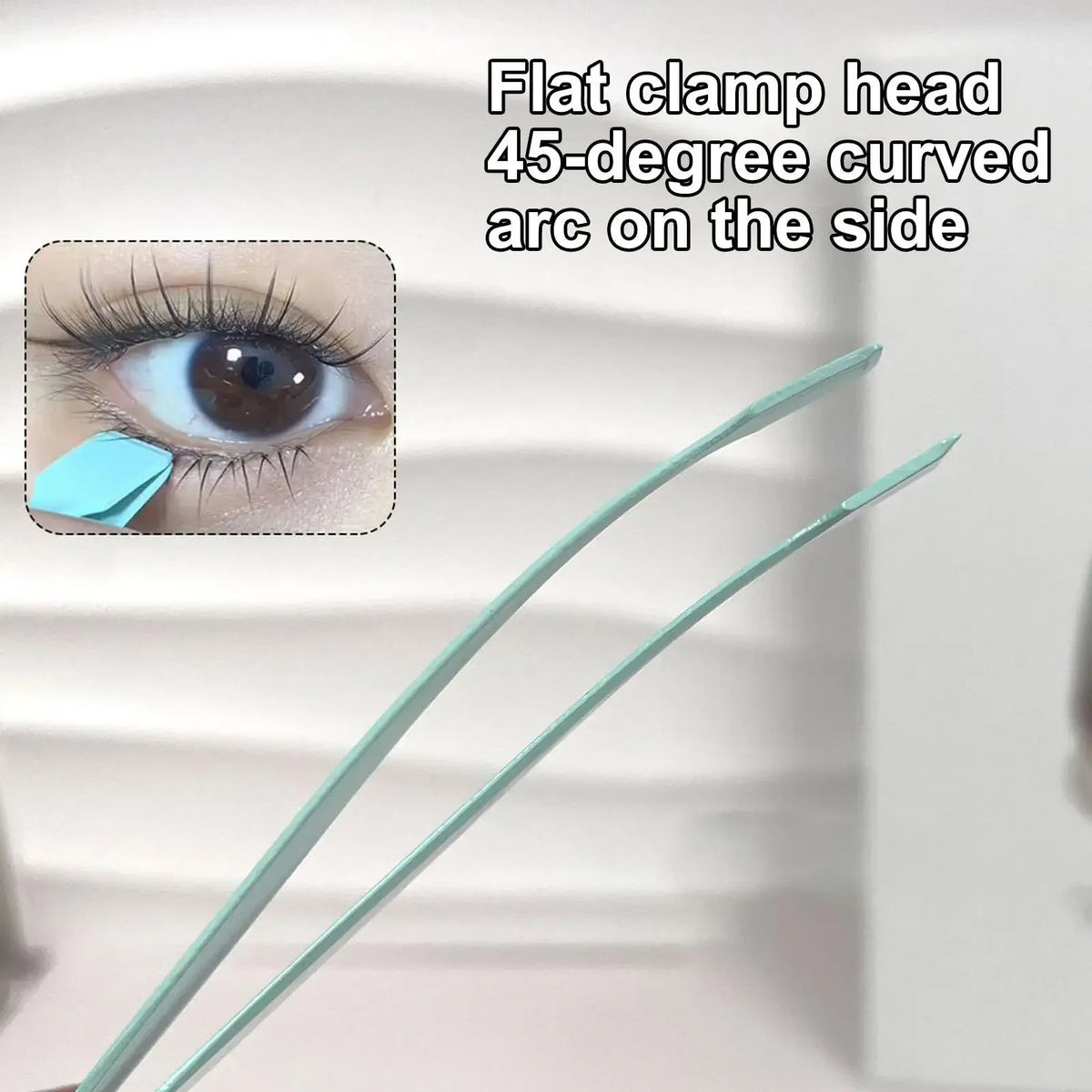 Stainless Steel Eyelash Cluster Applicator Tweezers Non-Slip Lash Applicator Tool for Lower Lashes Professional Makeup Salon