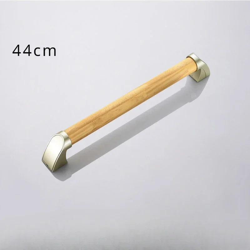 Household Bathroom Safety Armrests Bathroom Accessible Solid Wood Handle Elderly Disabled Toilet Non Slip One Word Handle