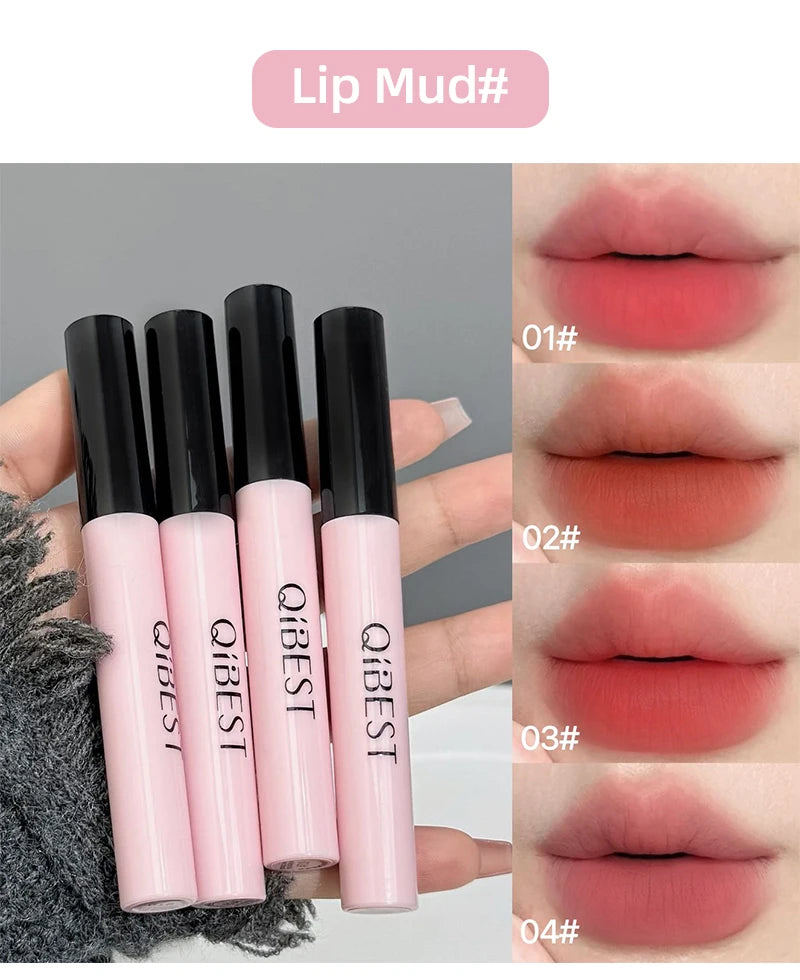 Multipurpose Makeup Set 4PC Liquid Lipstick,1 Pressed Powder,1 Face Blush,1 Eyeliner,1 Mascara,1 Eyebrow Pencil Korean Cosmetics