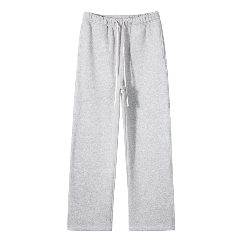 ZODF 2025 Men Casual Winter 350sm Fleece Pants Unisex Loose Soft Comfortable Sport Solid Straight Trousers HY0643