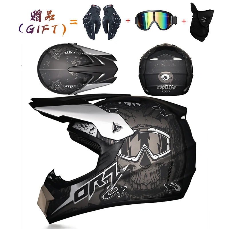 Send 3 pieces  motorcycle helmet children off-road helmet bike downhill AM DH cross helmet capacete motocross casco capacitance