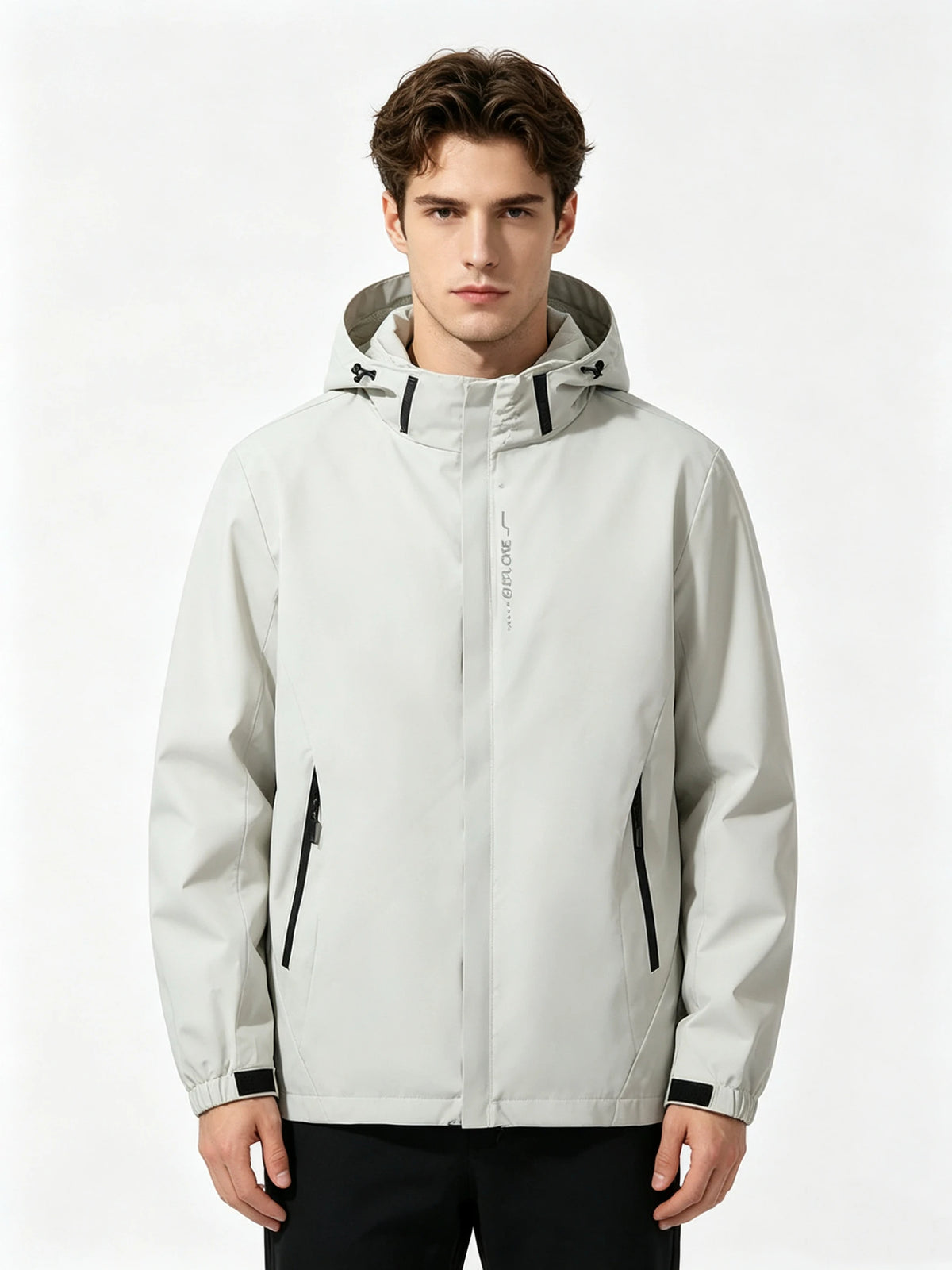 Multifunctional men's outdoor jacket, windproof, rainproof, and warm autumn/winter hooded jacket, outdoor raincoat, mountaineeri